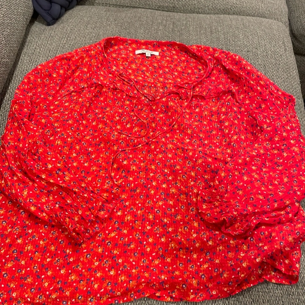 Madewell Bright Floral Peasant Blouse